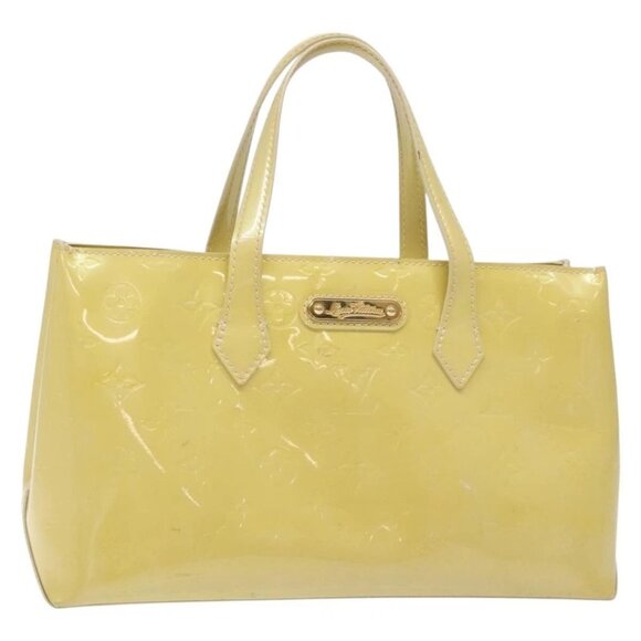 LOUIS VUITTON Monogram Vernis Wilshire PM Hand Bag Broncorail - Picture 1 of 15